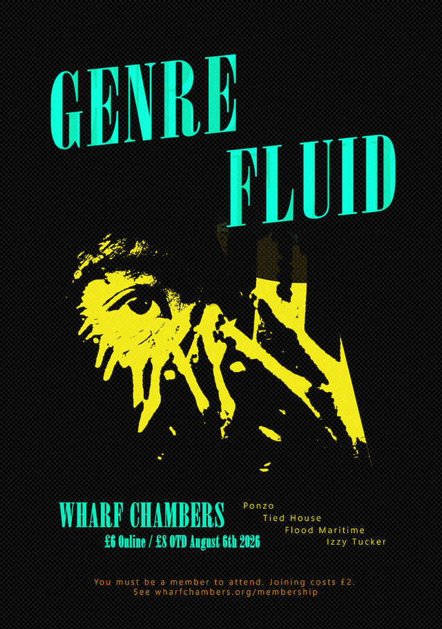 Poster for Genre Fluid at Wharf Chambers, Leeds