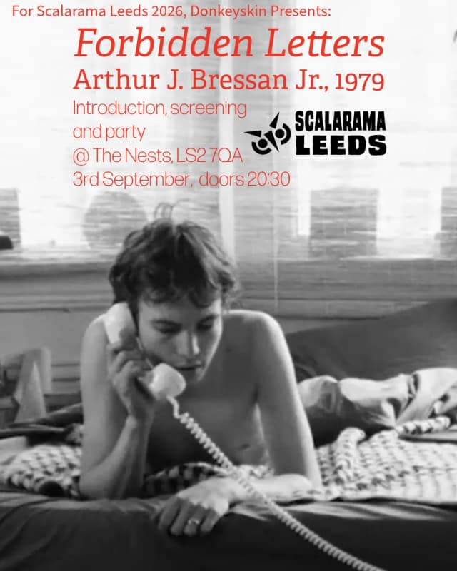 Poster for Scalarama 2026: Forbidden Letters (1979) Film Screening at The Nests, Leeds