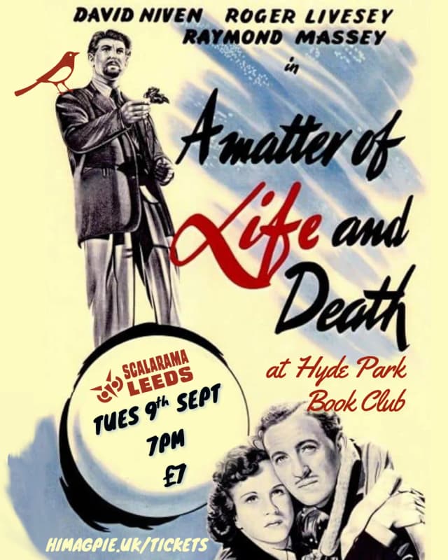 Poster for A Matter of Life and Death (Scalarama 2026) at Hyde Park Book Club, Leeds