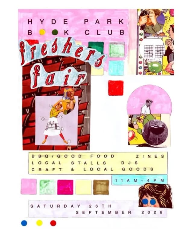 Poster for Hyde Park Book Club Freshers Fair