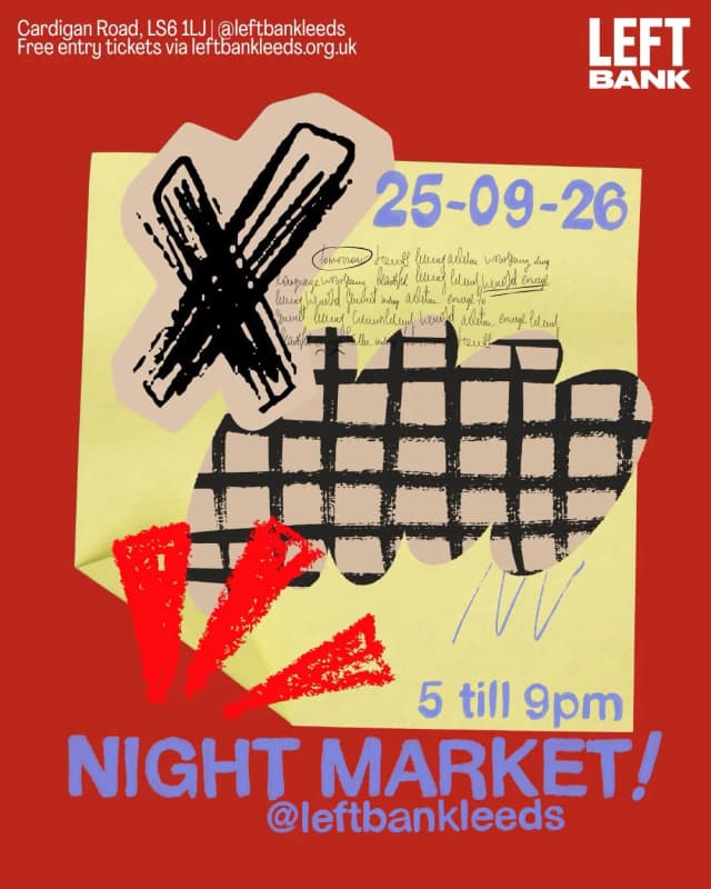 Poster for Night Market at Left Bank Leeds, Leeds