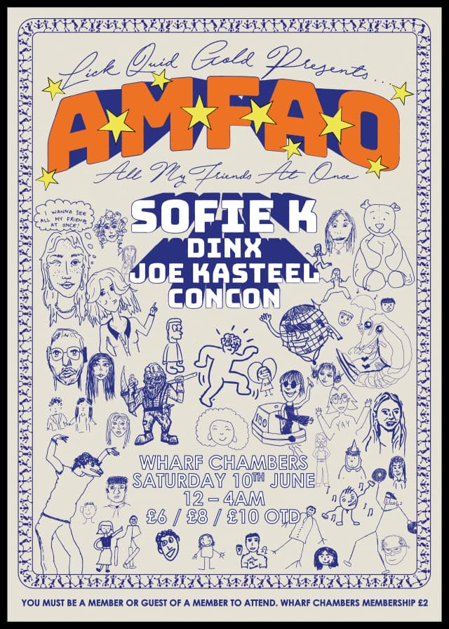 Poster for All My Friends At Once: Sofie K at Wharf Chambers, Leeds