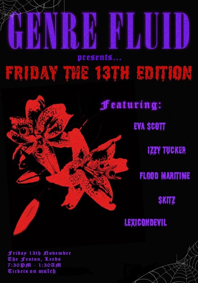 Poster for Genre Fluid - Friday 13th edition