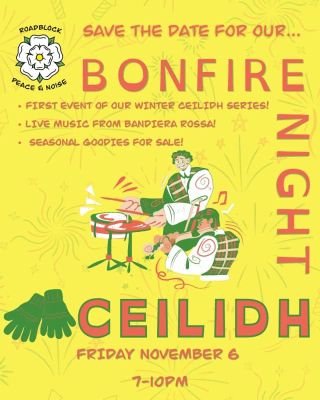 Poster for Bonfire Night Ceilidh